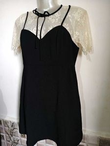 🎊Buy 1, Get 1 Free🎁Chic Black &amp; Lace Mini Dress