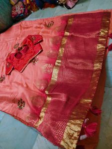 Excellent Quality 💯 Saree With Blouse An Work 😻