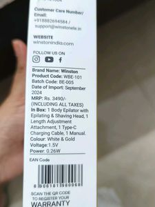 Winston Body Epilator And Shaver