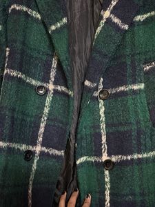 Plaid Wool Coat