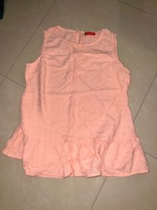Embroidered Pink Flower Top