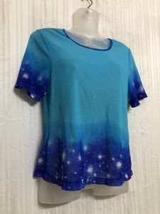 Blue Short Sleeve Top