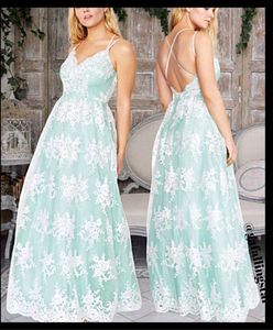 Elegant Lace Green Gown