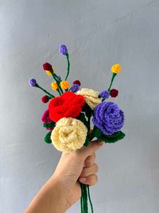 Crochet Flower Bouquet Rose