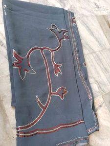 Elegant Grey Saree