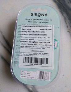 New Sirona Pack Of 2 Mini Hair Removal Razer