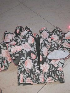Floral Top &amp; Pink Skirt Set