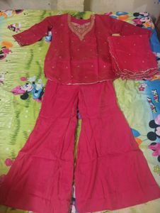 Sarara set . with Net Dupatta