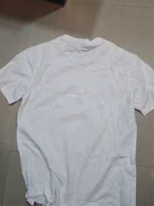 White Printed T-Shirt benetton
