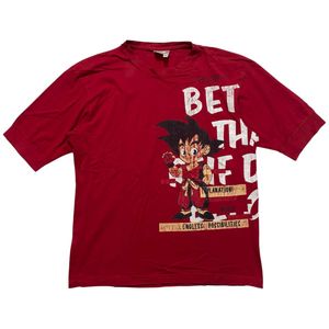 Red Goku Printed oversized T-shirt
