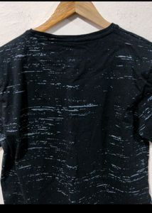 Men Black Printed T Shirt