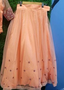 Peach Lehenga Choli Set