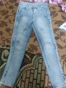Stylish Light Wash Denim Jeans