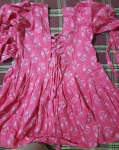 Pink Printed Kurta