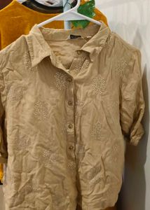 Indo Western Beige Shirt