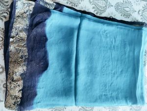 Blue Ombre Sari with Embellishments