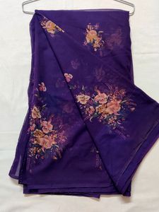 🔷🌟💥New Beautiful Purple Printed Saree