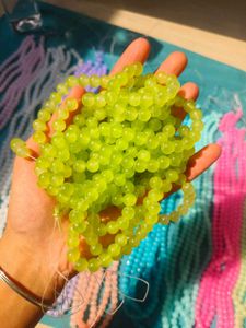 Green Round Jade Beads