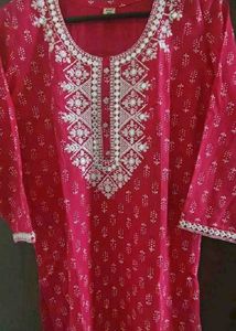 Pink Embroidered Kurta Set