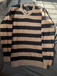 Striped V-Neck Sweater