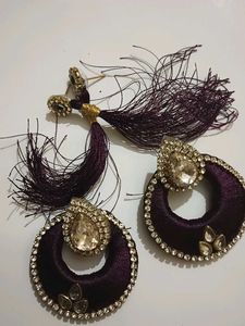 Stylish Purple Earrings