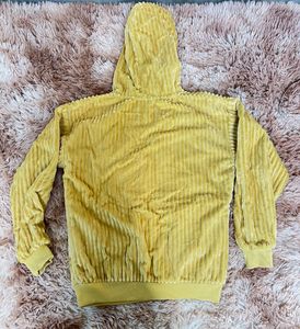 Corduroy Yellow Hoodie