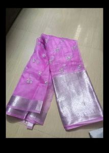 Elegant Light Grey Saree Orgenza
