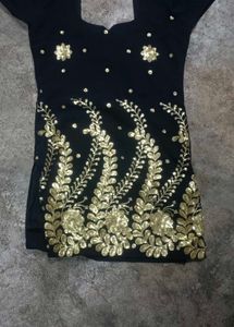 Black Sequence Kurti With Pant