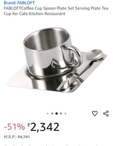 Fabloft Heavy Duty Stainless Steel Cup Plate Set