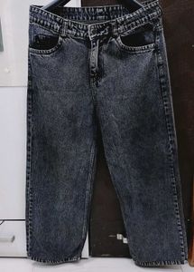 Charcoal Grey  Wide Leg Jeans Unisex