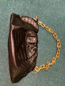 Croc Embossed Chain Strap Shoulder Cum Sling Bag