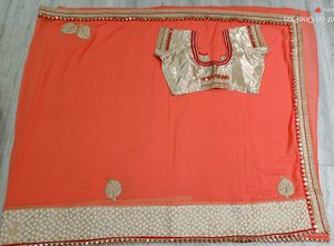 🇳🇿💫❤️ Elegant Coral Saree