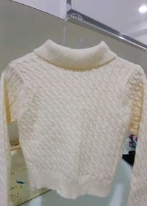 Cute Collared Knit Sweater