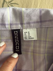 H&amp;M Divided Plaid Pants &amp; Crop Top Set