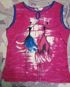 💥 PRICE DROP💥Dark Pink Cotton Sleeveless