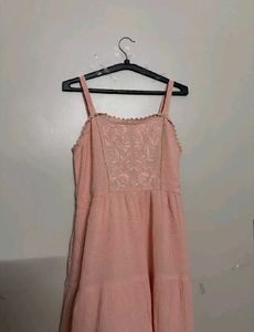Pink Embroidered Dress
