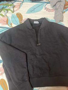 Black Quarter Zip Sweatshirt