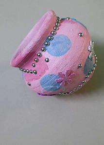 Hand Painted Pink Flower Pot