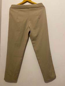 Beige Cropped Trousers