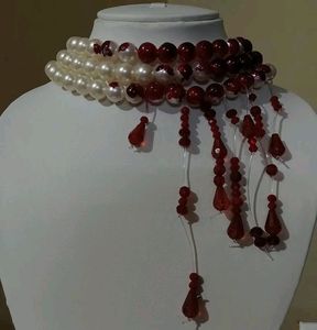 Victorian Vampire Pearl Necklace