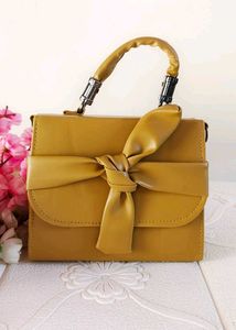 Yellow Bow Handbag