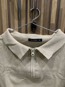 Stylish Knit Polo T-Shirt