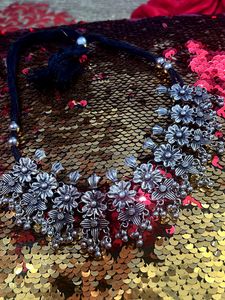 Black beauty❤️‍🔥 oxidized necklace🖤🤍