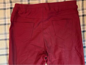 Red Pull-On Stretch Pants