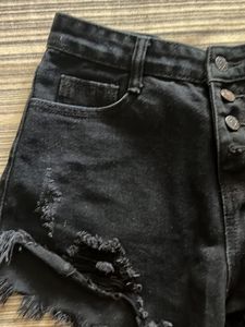 Black Denim Shorts