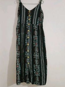 🌿 &#34;Boho Printed Strappy Maxi Dress&#34;