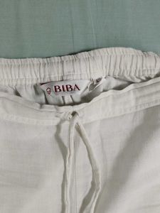 White Straight Ethnic Pant