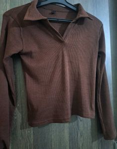 Brown Long Sleeve Top