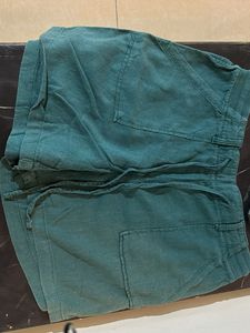 Marks And Spencer Teal blue-green linen shorts