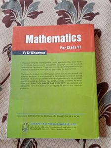 RD Sharma Class 6 Mathematics Book
